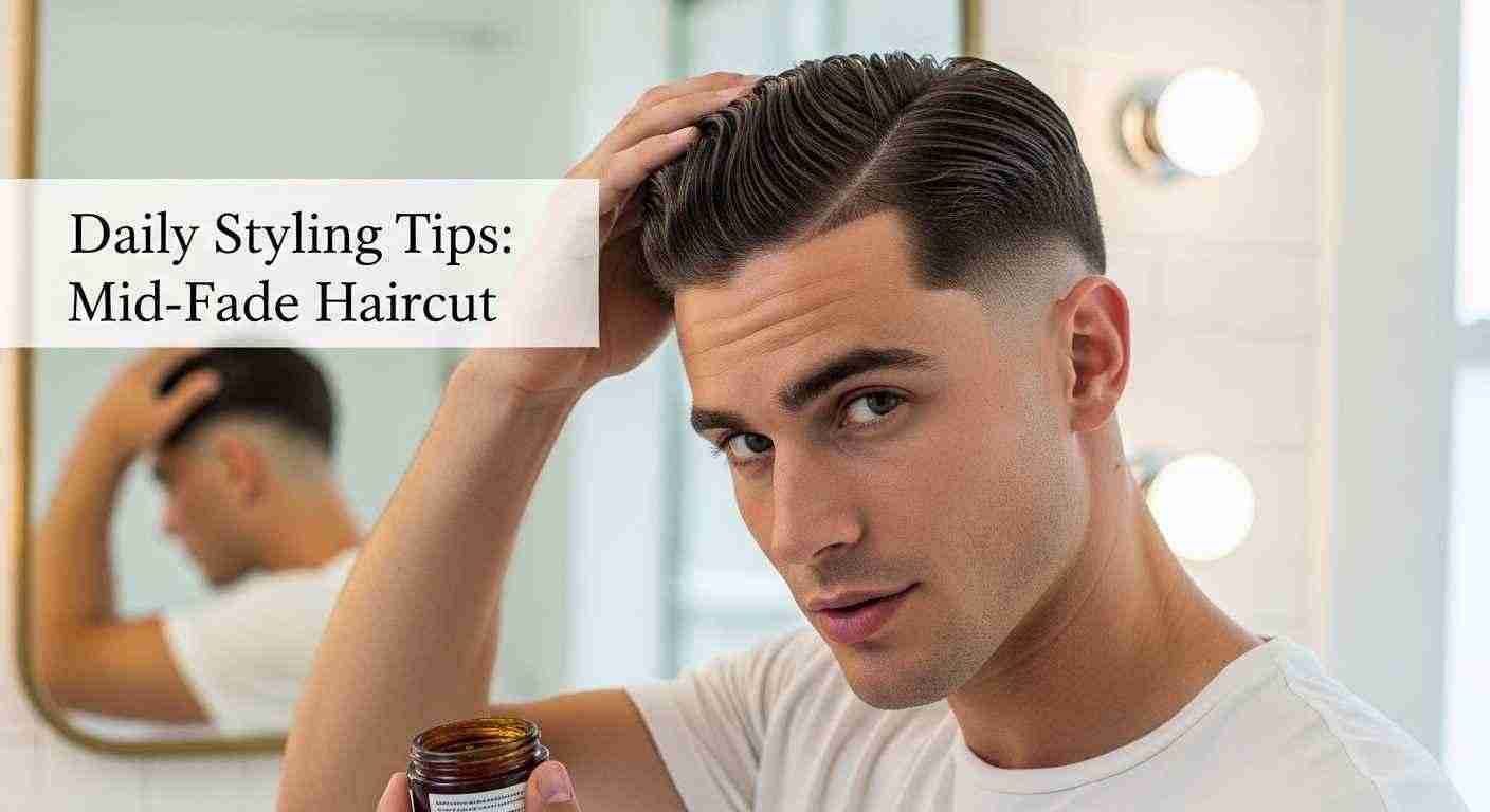 A man with a beard and short hair, showcasing an easy-to-maintain mid fade haircut.