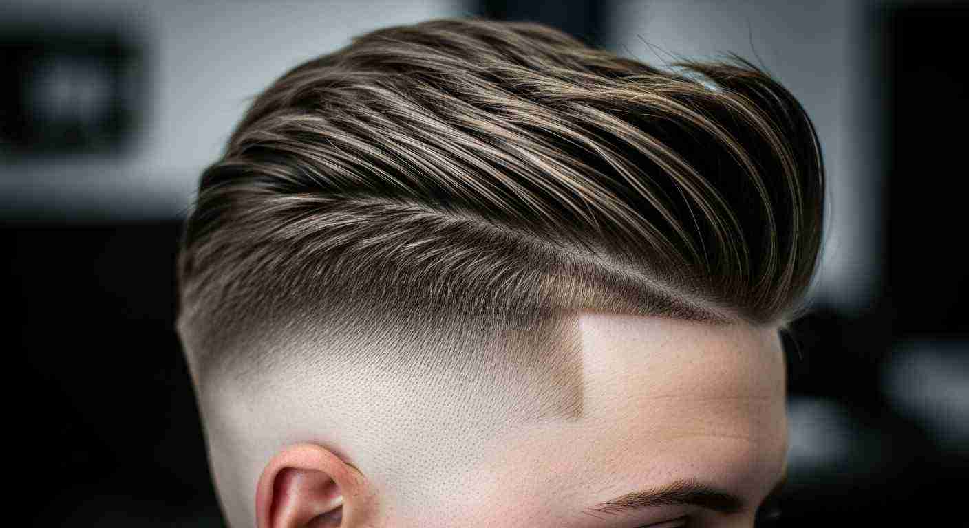 A man with a high skin fade undercut and a well-groomed beard, displaying a contemporary hairstyle.