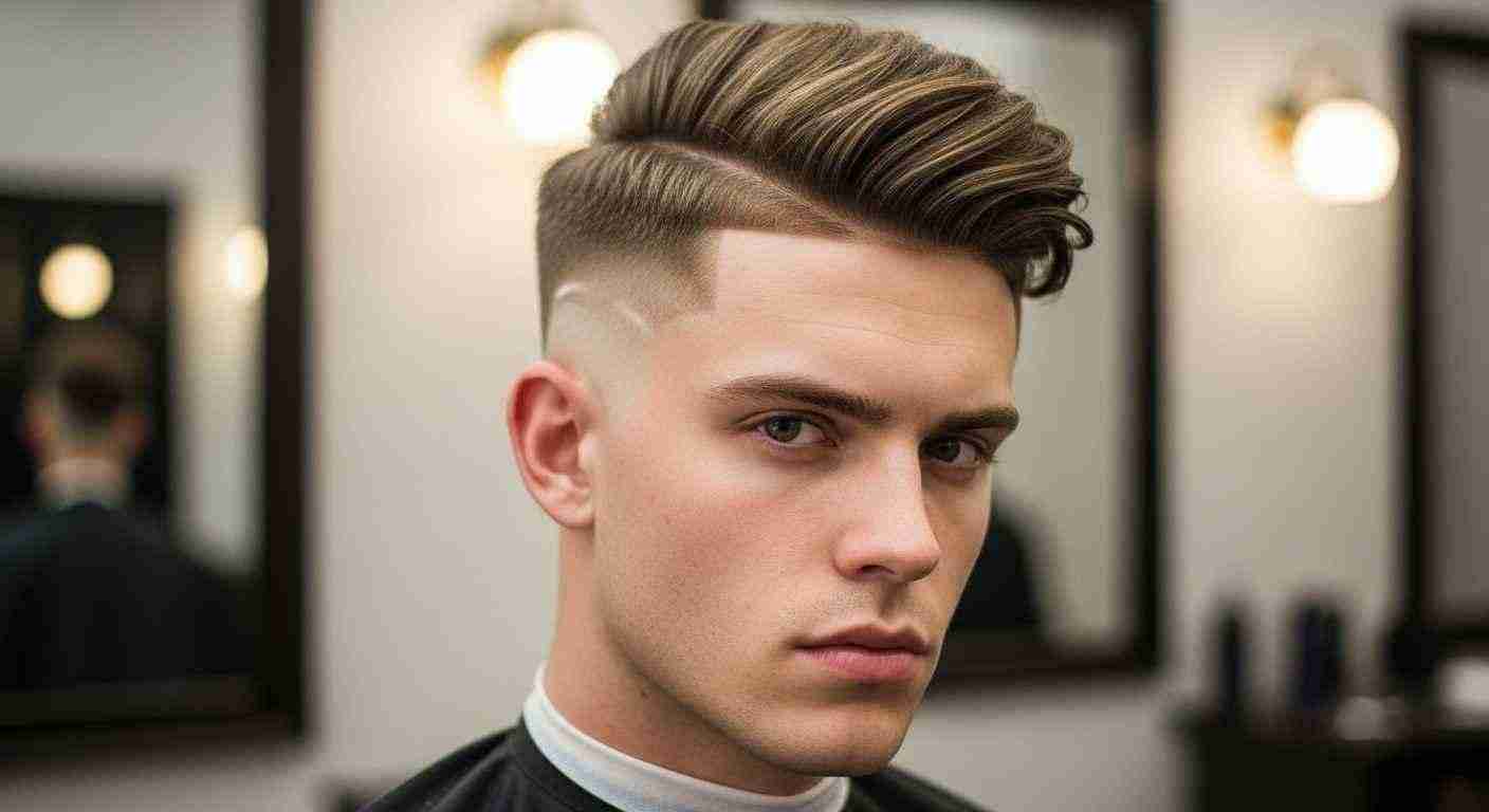 Undercut Fade Haircuts That Instantly Upgrade Your Style 1 A man with a shaved head and a combed hairstyle featuring an undercut fade.