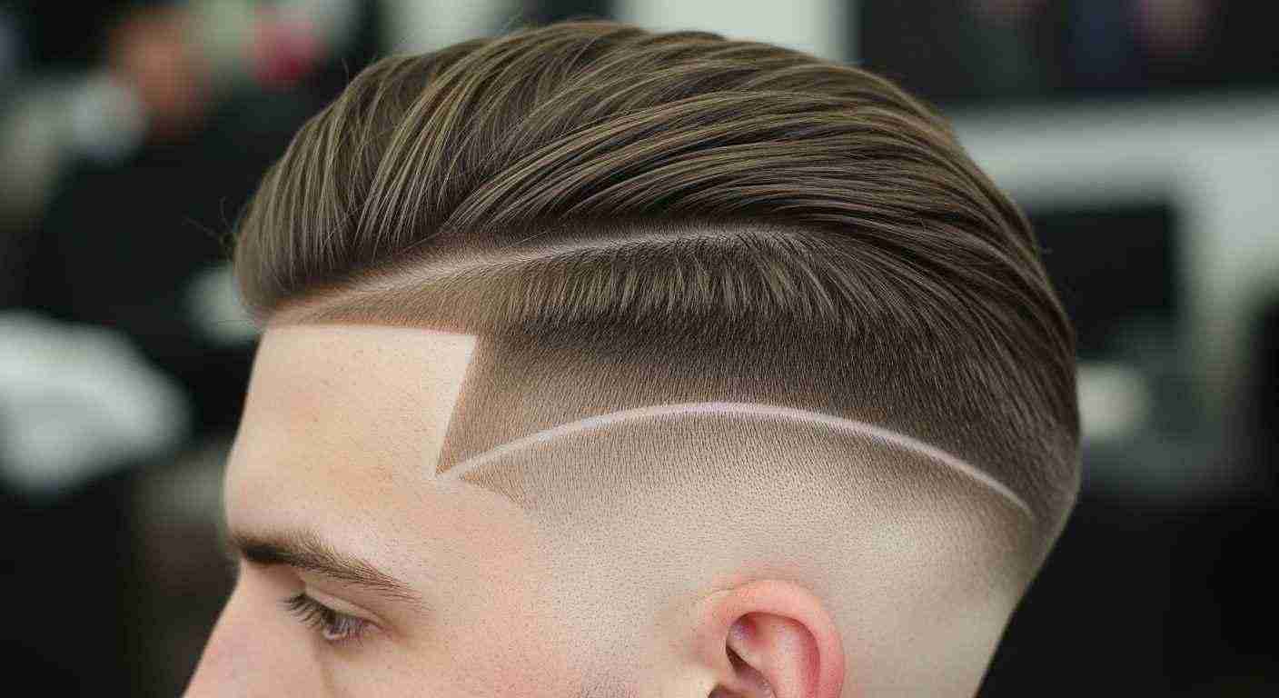 Medium Taper Fade Hacks for a Sharp Clean Look 1 A man with a shaved undercut and a fade hairstyle, showcasing a modern and stylish look.