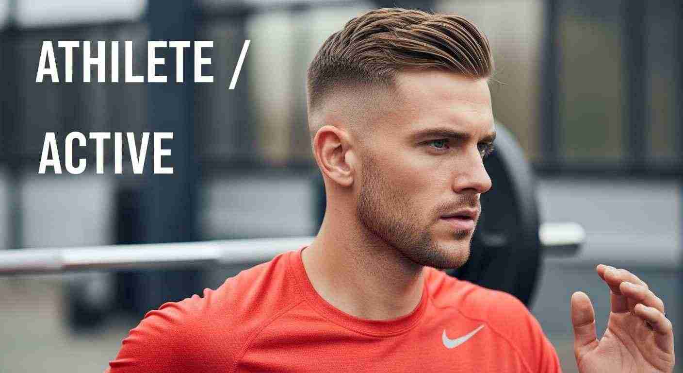 Proven Mens Hairstyles Every Man Should Try Right Now 9 Athlete demonstrating various fitness activities, showcasing lifestyle-based haircut choices for an active lifestyle.