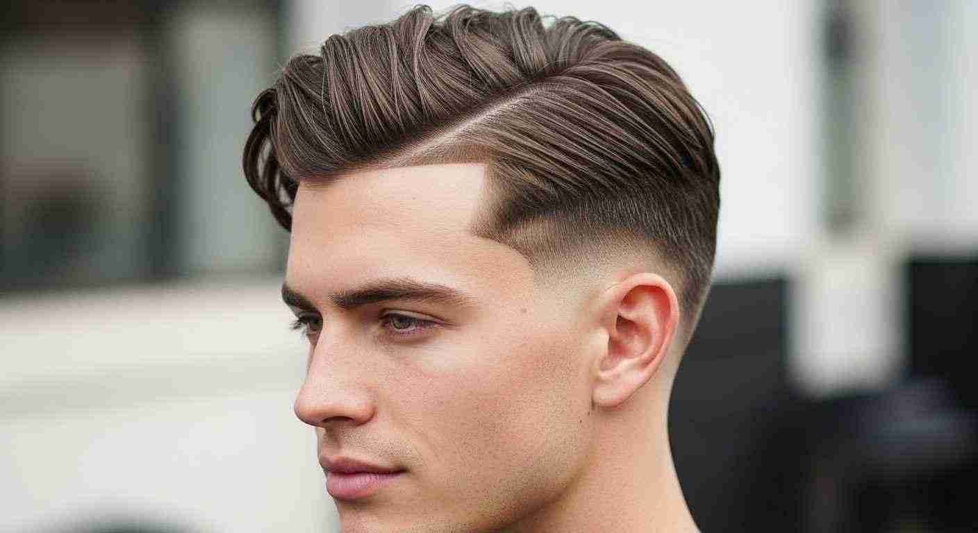 Low Maintenance Haircuts for Men Who Hate Styling 3 A man with a short haircut featuring a low taper fade, showcasing wavy hair on top.