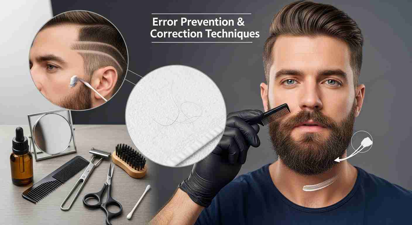 . A man with a beard holds a beard trimmer, demonstrating techniques for long-term beard maintenance and styling.