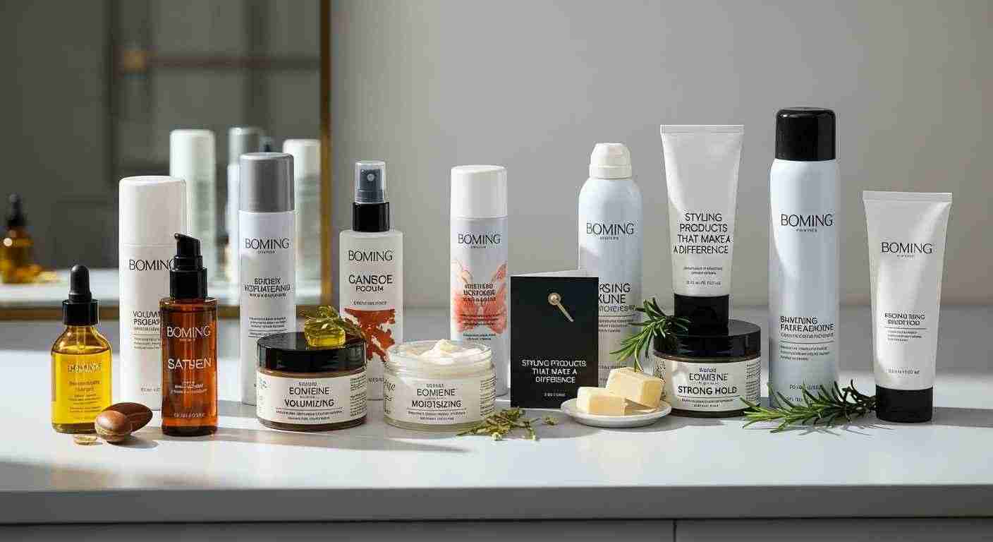 A selection of skin care products displayed on a counter, emphasizing effective styling solutions for skin health.