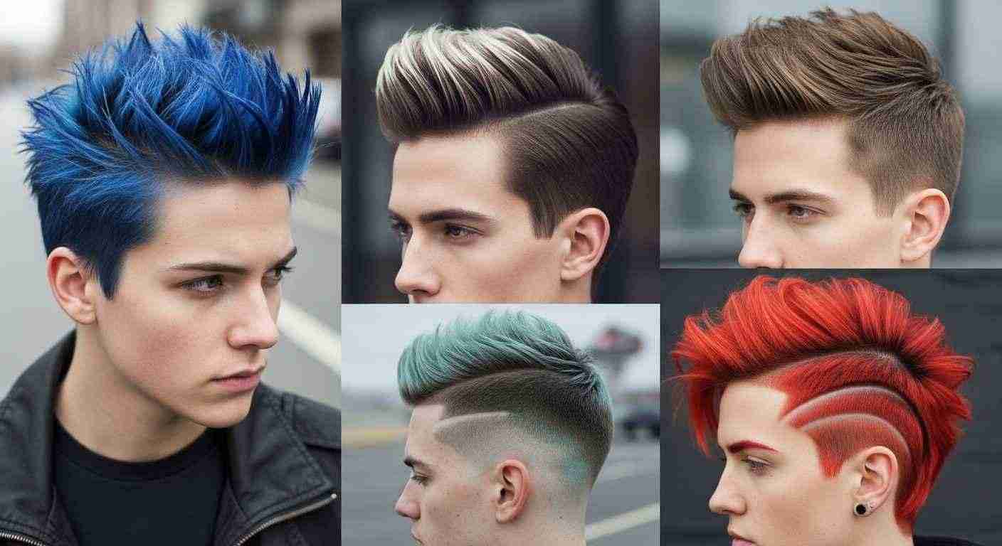 A collage showcasing various modern spiky hairstyles for men, highlighting unique ways to express personality through hair.