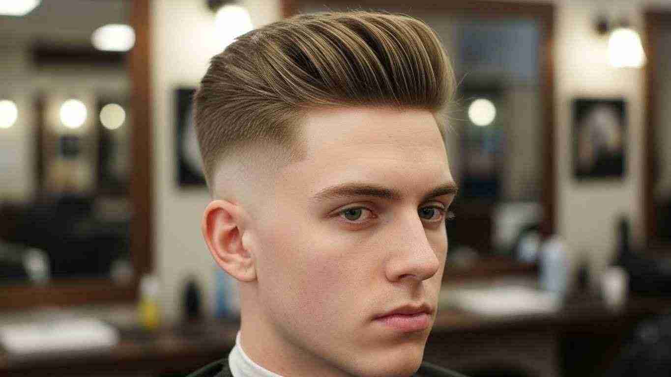  A man with a shaved head and a textured crop hairstyle, showcasing a high and tight haircut.