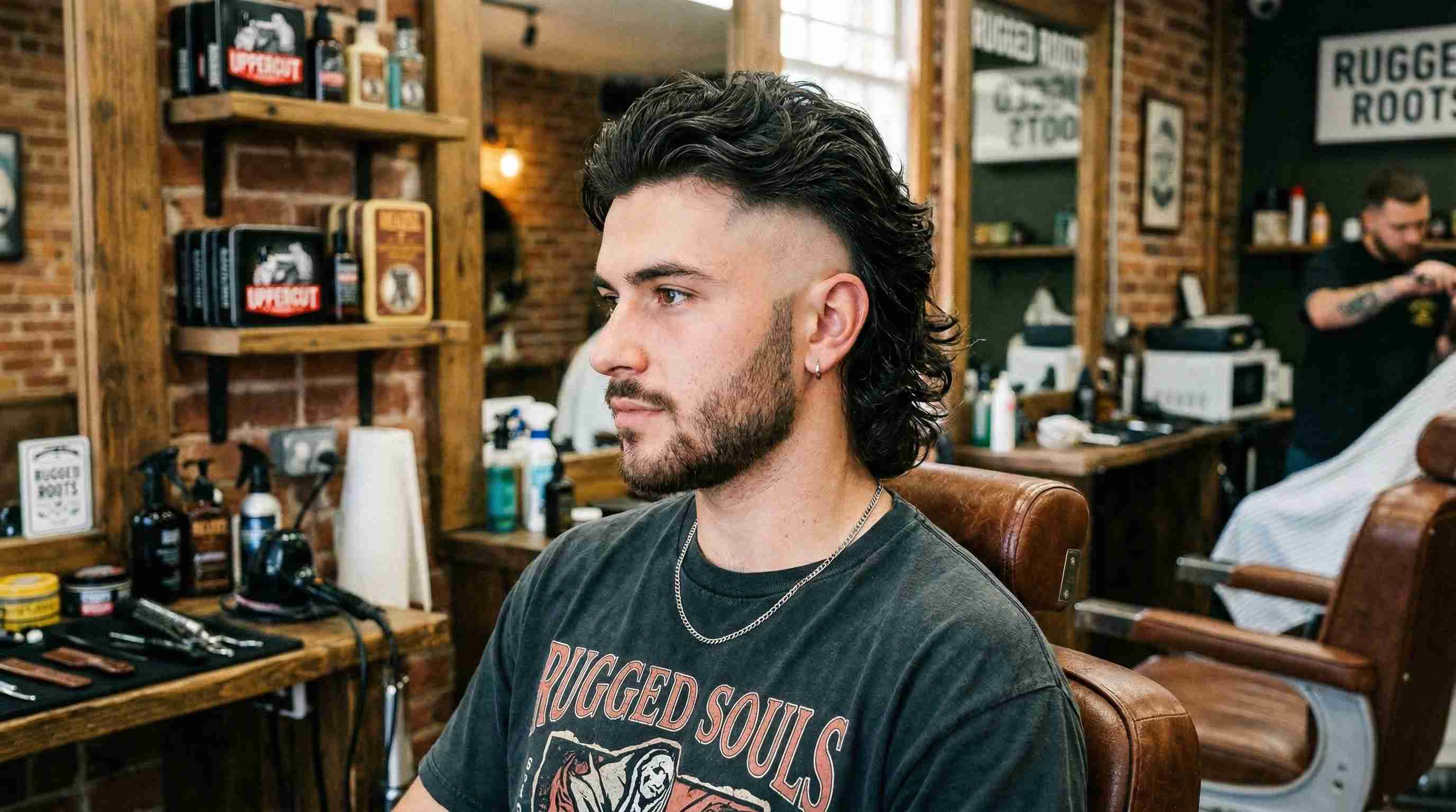 Classic Skin Burst Fade Mullet