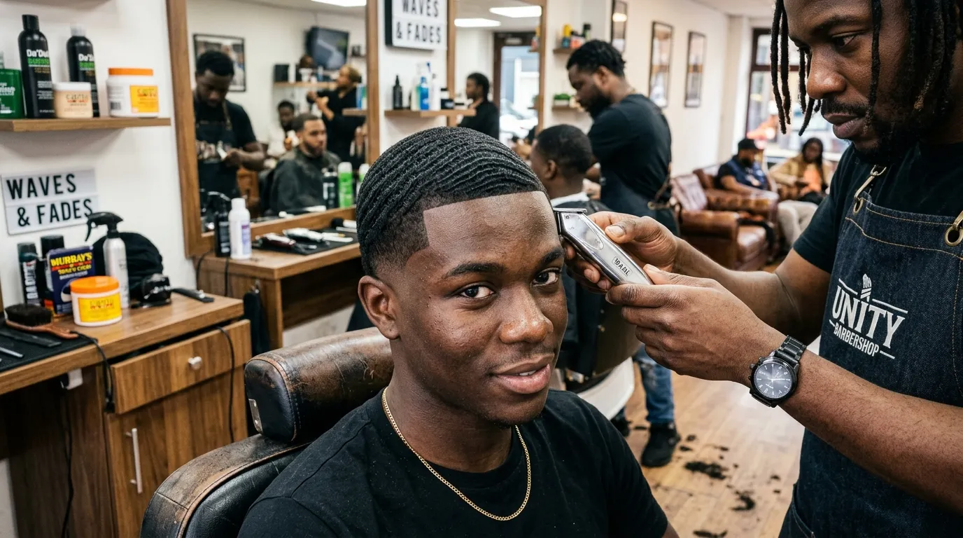 Low Taper Fade UK: 9 Styles, Guard Sizes & Mistakes to Avoid 7 low taper fade with 360 waves