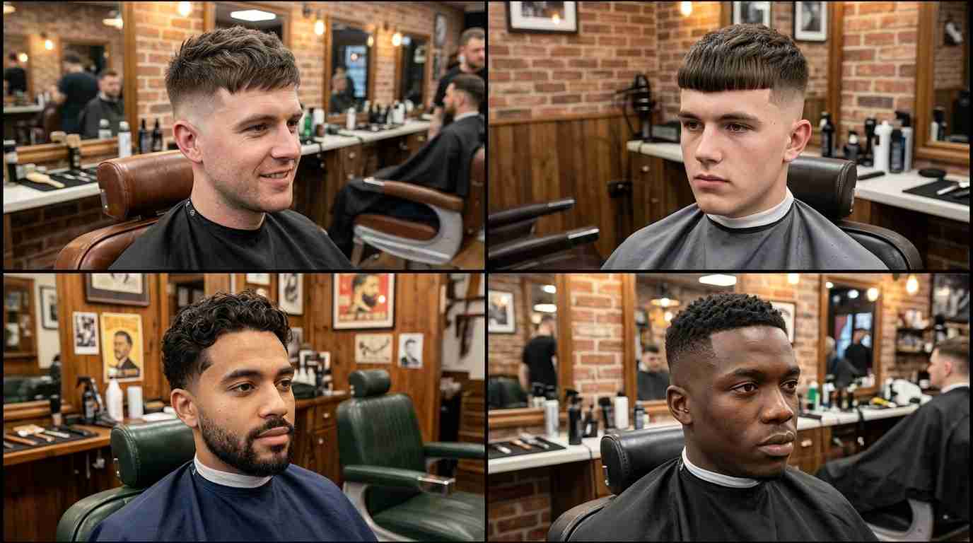 Low Taper Fade Textured Crop UK: 4 Styles, Guard Sizes & Barber Script 5 low taper fade textured crop 4 styles variations UK men barbershop