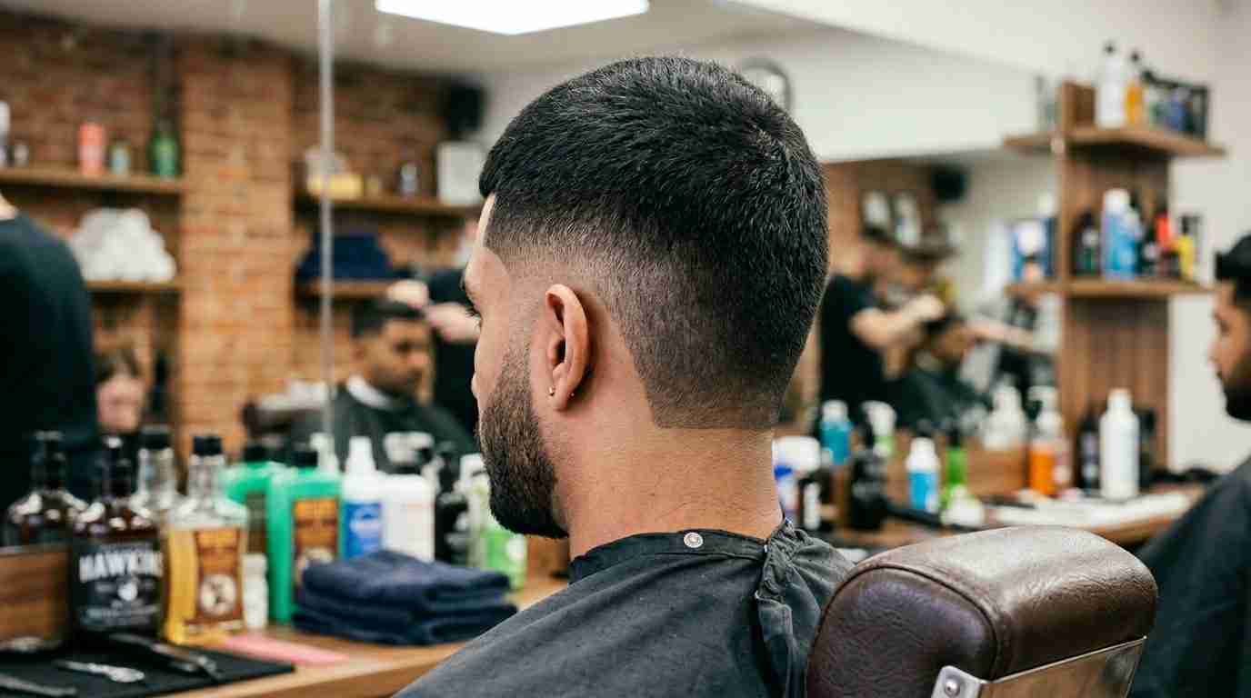 Burst Fade vs Drop Fade UK: Which Cut Actually Suits You? 3 drop fade neckline curved taper behind the ear in a UK barbershop