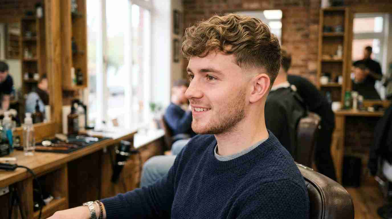 Low Taper Fade Textured Crop UK: 4 Styles, Guard Sizes & Barber Script 11 low taper fade wavy textured crop natural wave pattern UK men