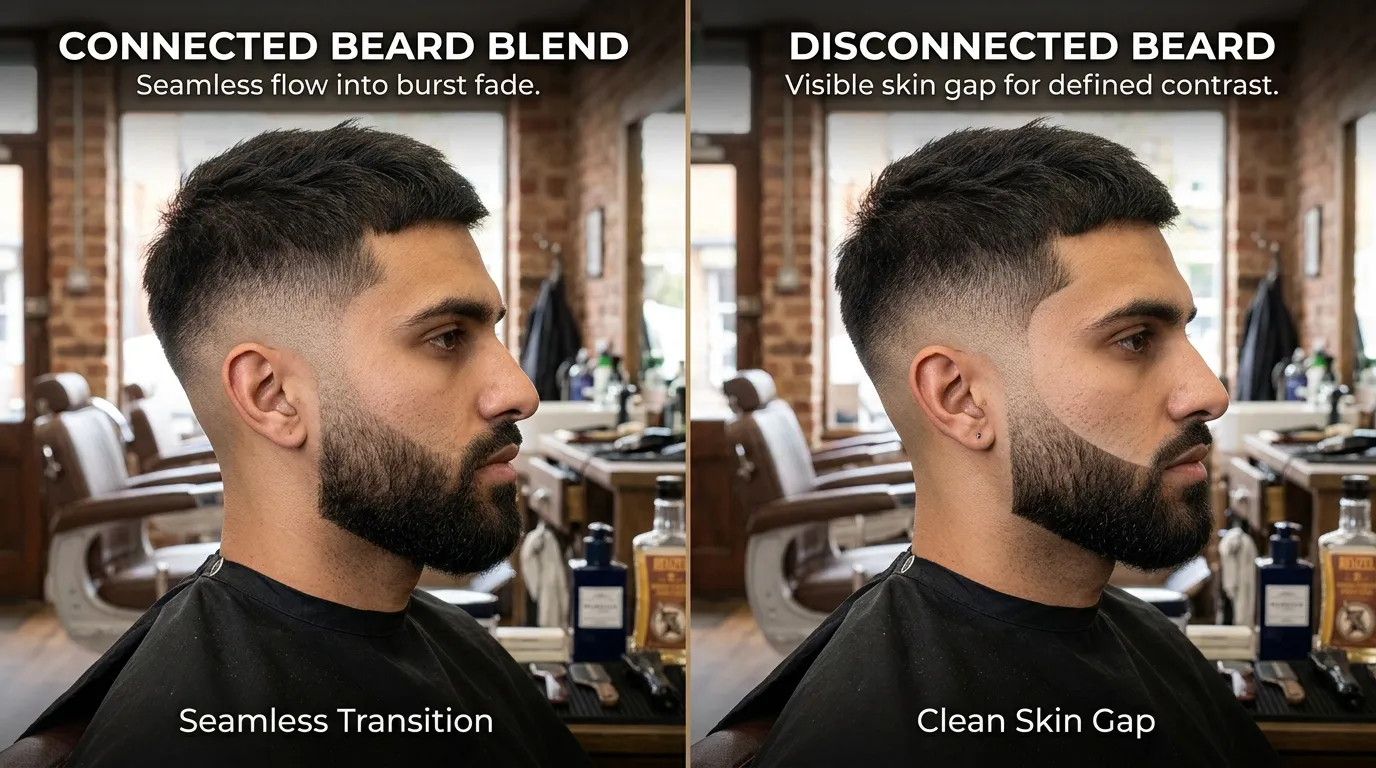 Burst Fade Mullet with Beard UK: 4 Styles & the Junction Fix 5 low burst fade mullet full beard UK