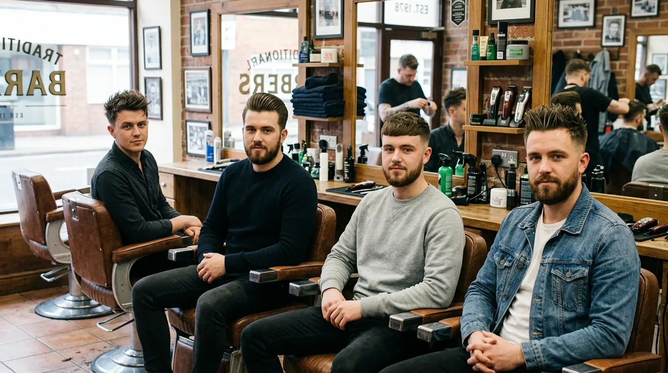 Textured Brush-Up Hairstyle UK: 6 Styles, Zero Flat Spots 1 textured brush up vs quiff vs crop vs spikes UK comparison