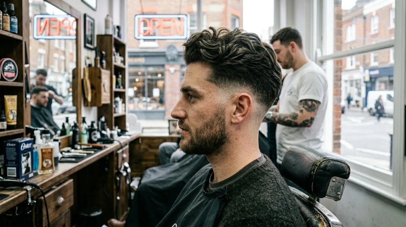 Textured Brush-Up Hairstyle UK: 6 Styles, Zero Flat Spots 19 wavy natural textured brush up UK minimal product barbershop