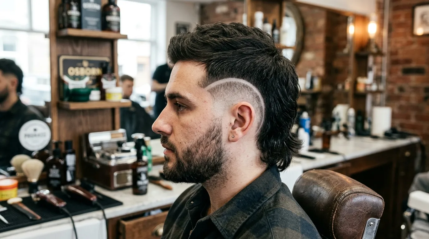 burst fade UK arc around ear barbershop semi-circular