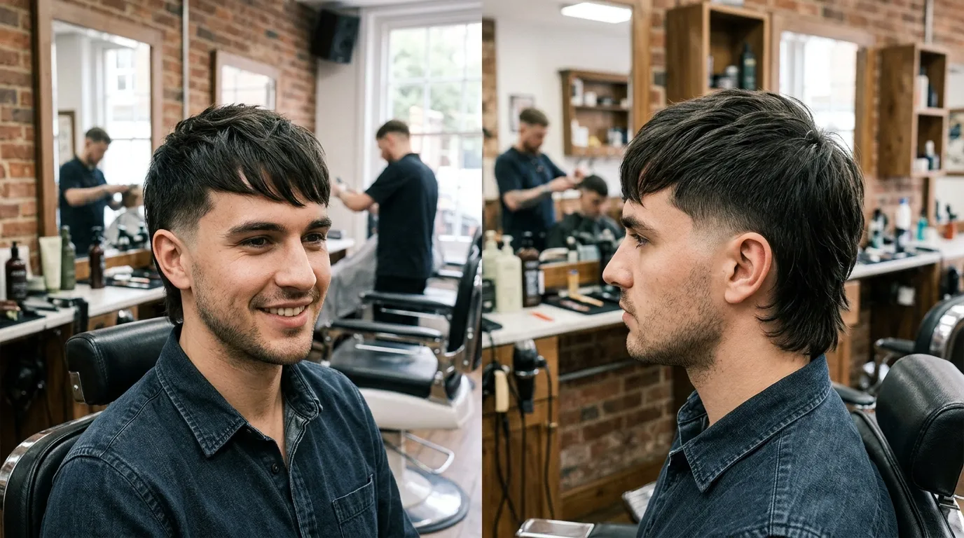 Burst Fade Mullet Straight Hair UK: 5 Styles, Zero Flip 7 burst fade mullet straight hair fringe UK side view