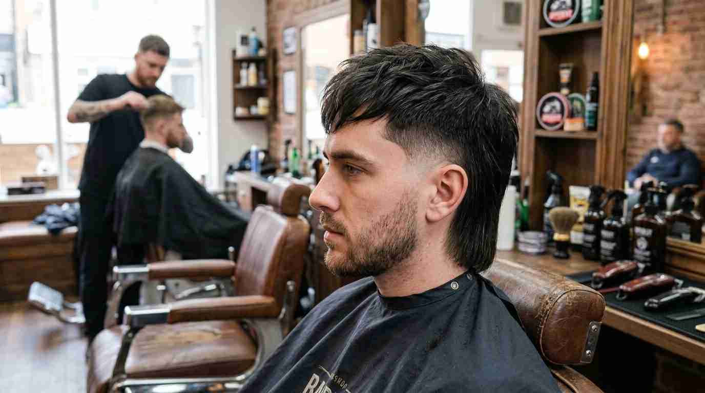 Burst Fade Mullet Straight Hair UK: 5 Styles, Zero Flip 3 mid burst fade mullet straight hair textured crown UK barber