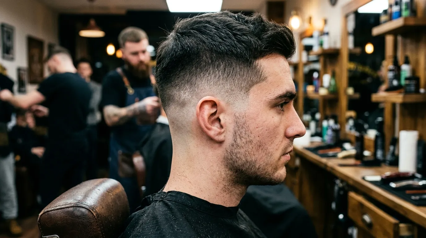 skin fade UK bare skin detail barbershop maximum contrast
