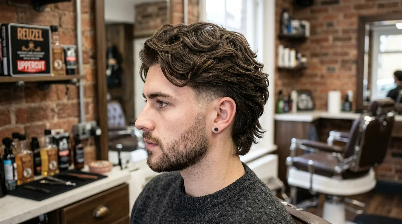 Wolf Cut Burst Fade UK: 5 Styles, Guard Sizes & One Blending Fix 1 classic wolf cut burst fade hairstyle for men UK