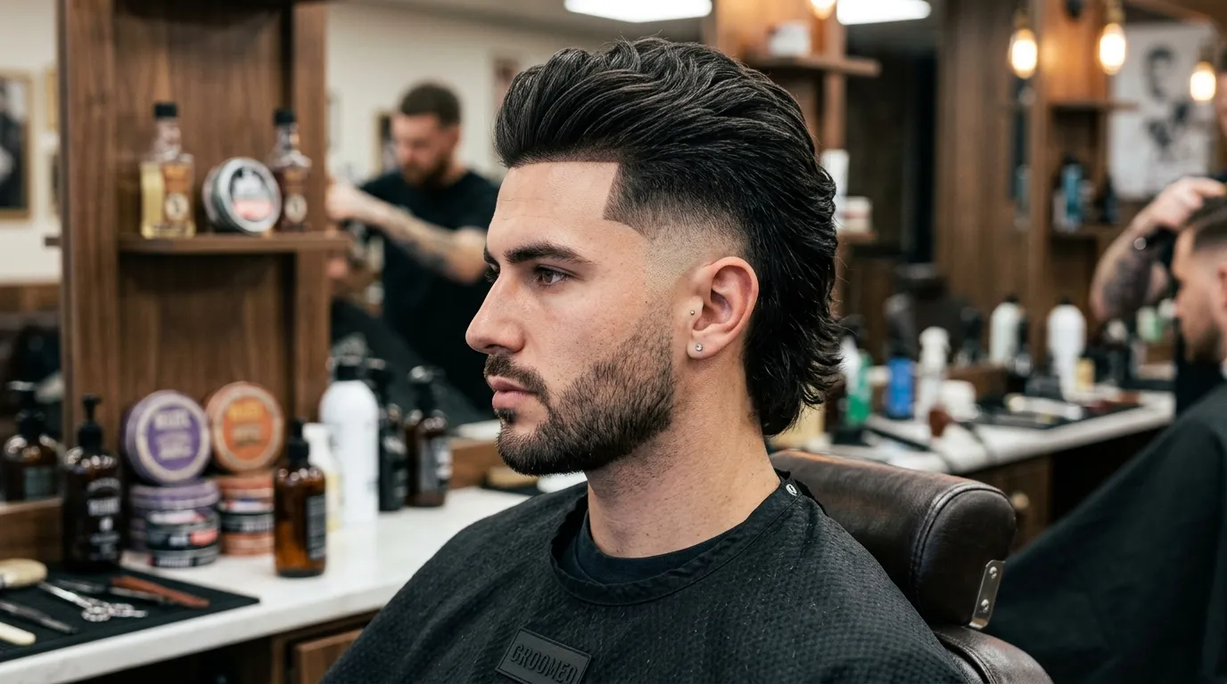 Burst Fade Mullet with Beard UK: 4 Styles & the Junction Fix 7 skin burst fade mullet stubble beard UK