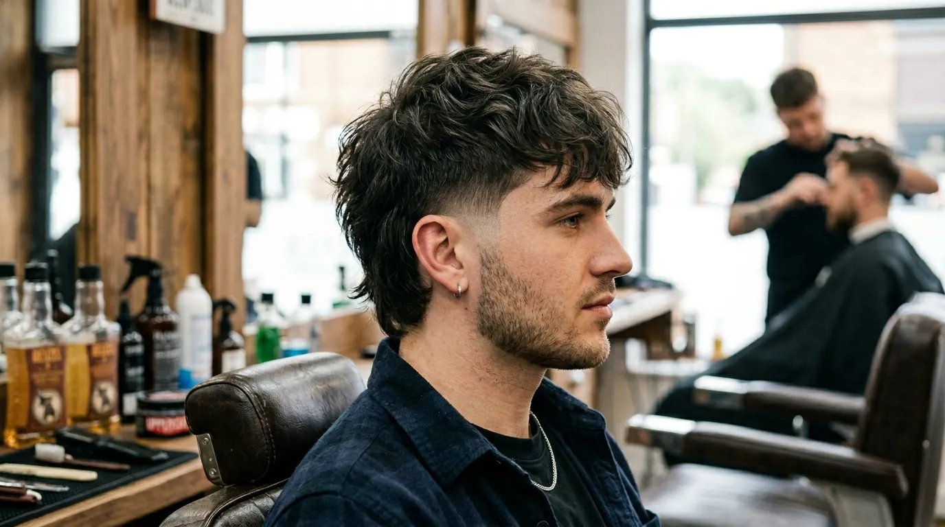 low arc wolf cut burst fade UK men's haircut